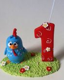 vela galinha pintadinha em biscuit