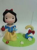 vela branca de neve em biscuit
