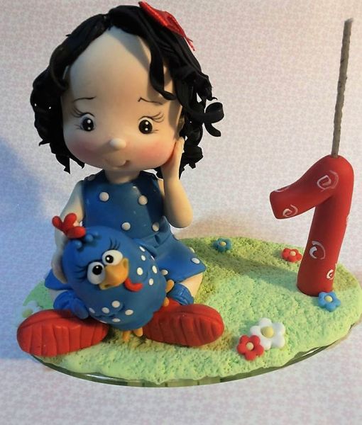 vela para menina galinha pintadinha